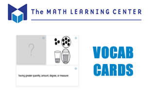 Math Center: Vocab Cards